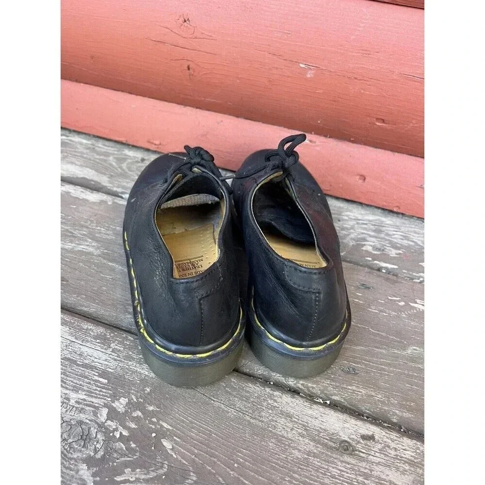 Vintage Dr Martens Original Made In England Leather Black Shoes Size Kids US 2